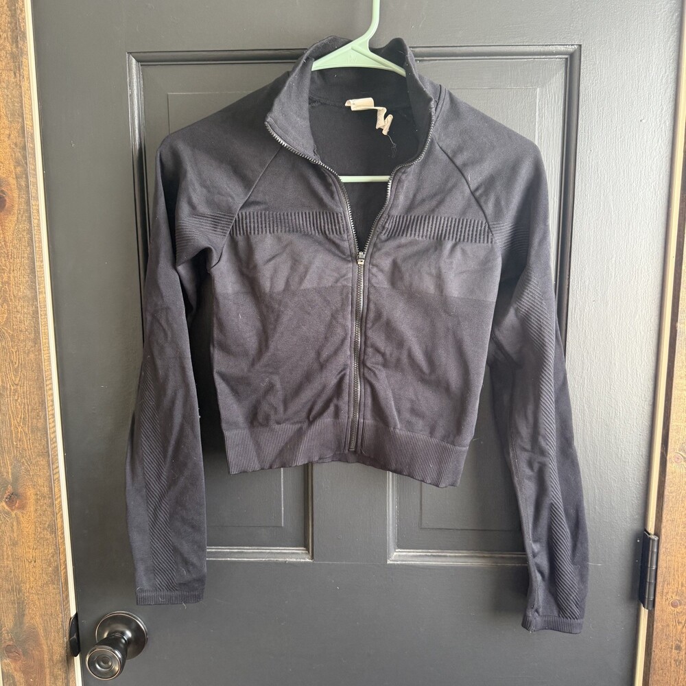 Fabletics  Cropped  Seamless Rib Jacket Zip Up Women's Size small